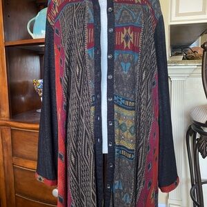 Parsley & Sage Multicolor Knit Cardigan